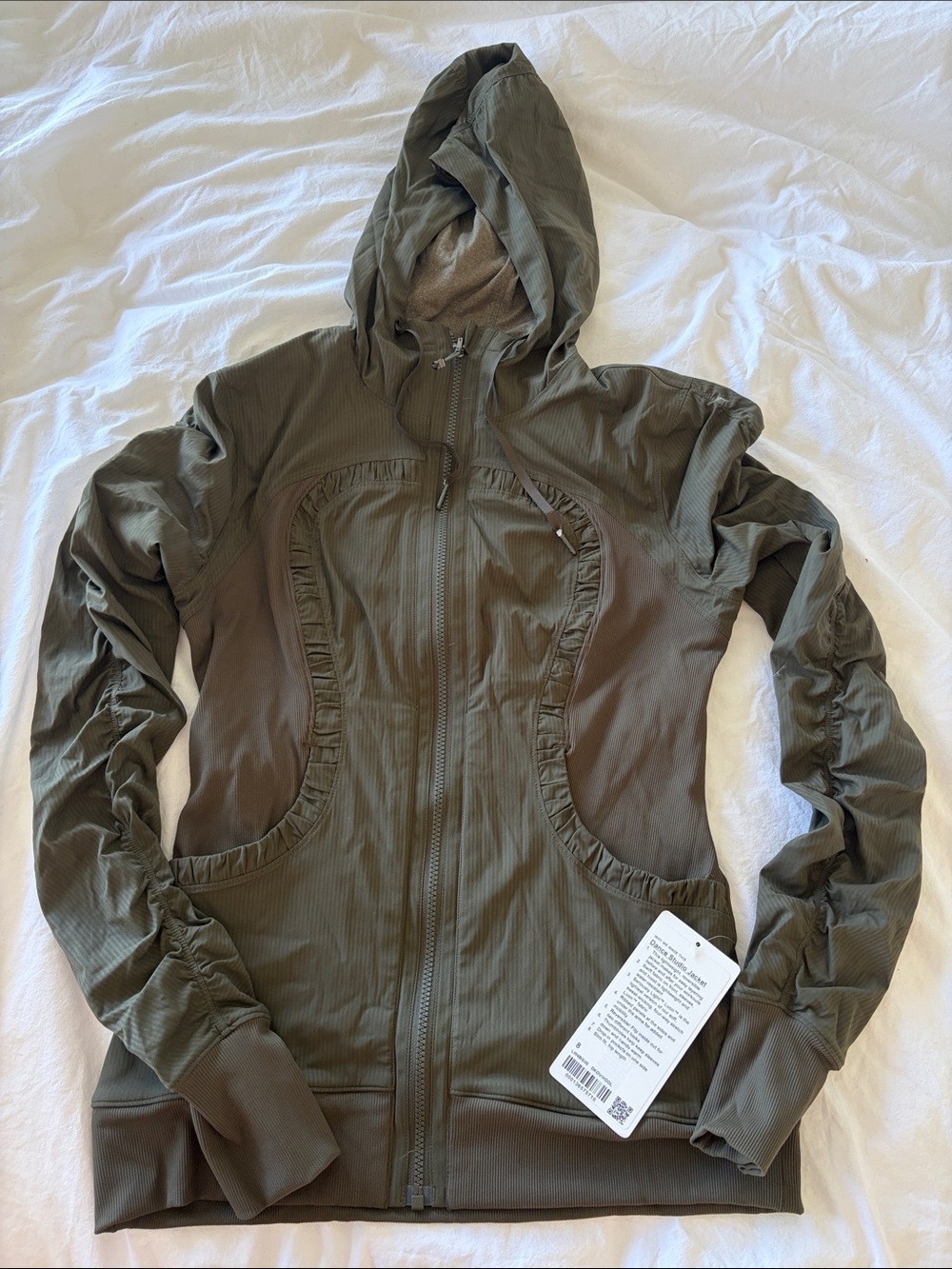 lululemon athletica dance studio Olive Green Hooded Jacket